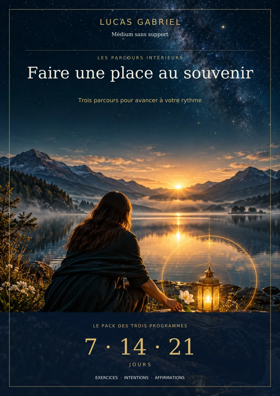Faire une place au souvenir — Pack 7, 14 et 21 jours — couverture